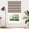 vidaXL Zebra Blind Brown 100% Polyester, Aluminum 51.2 x 90.6 in