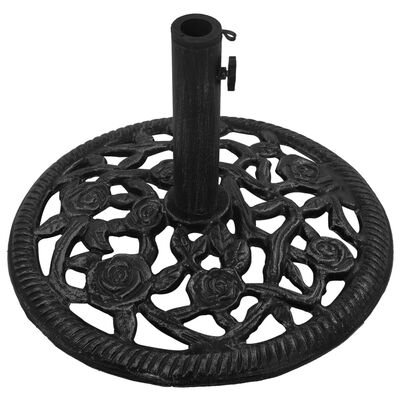 vidaXL Umbrella Base Black 18.9"x18.9"x13" Cast Iron