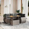 vidaXL Garden Sofa Set Grey and Dark Grey