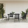 vidaXL Garden Dining Set Black