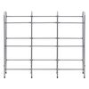 vidaXL Storage Shelf for 9 Crates Silver 57.1x13.0x45.7" Steel