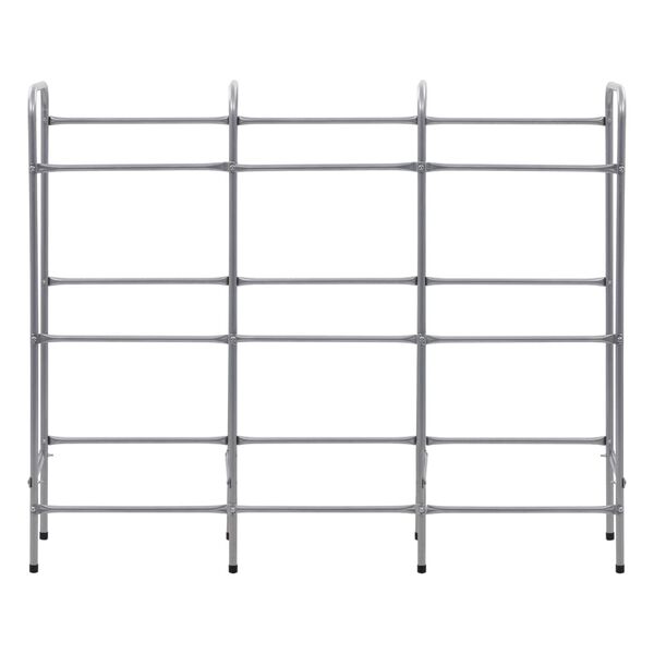 vidaXL Storage Shelf for 9 Crates Silver 57.1x13.0x45.7" Steel