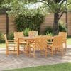 vidaXL Garden Dining Set 7 pcs Brown solid acacia wood