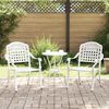 vidaXL Garden Chair 2 pcs White 55 x 56.5 x 91cm Aluminium