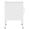 vidaXL Nightstand Set of 2 White Steel Small Nightstand Square