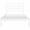 vidaXL Bed Frame White Steel Twin Durable Bed Frame Rectangular