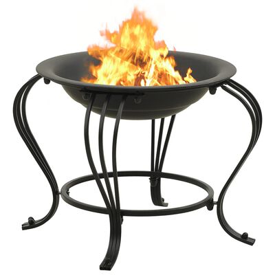 vidaXL Fire Pit with Poker 19.3" Steel