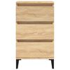 vidaXL Bedside Cabinet Sonoma oak Engineered wood Medium Bedside Cabinet