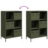 vidaXL Highboard Olive Green Cold-rolled Steel Highboard Rectangular