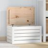 vidaXL Storage Box White Solid pinewood 23.4 x 14.4 x 13.0 in