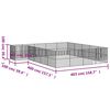 vidaXL Dog Playpen Black Galvanized Steel Large Heavy Duty Dog Playpen