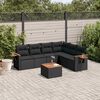vidaXL Garden Sofa Set Black