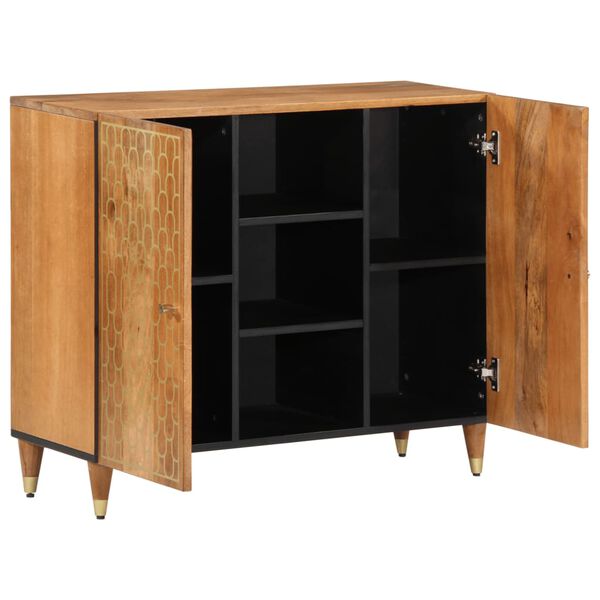vidaXL Side Cabinet Honey Brown Solid Mango Wood, Engineered Wood