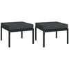 vidaXL Garden Lounge Set Black, Grey Powder-coated steel and polyester