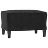 vidaXL Sofa Chair With Footstool Black