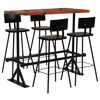 vidaXL Bar Set Multicolor Solid Reclaimed Wood Standard Industrial