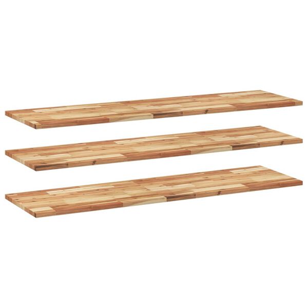 vidaXL Floating Shelf Set of 3 Natural Acacia Solid Acacia wood Large