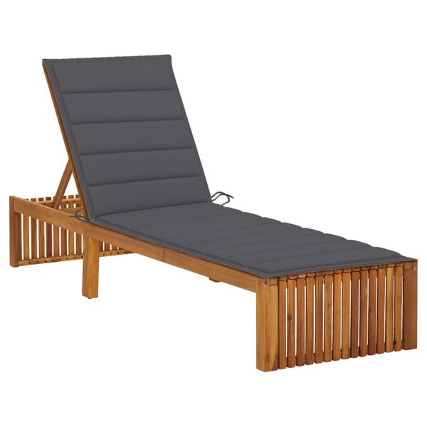 vidaXL Sun Lounger Acacia Wood Solid Acacia wood with oil finish