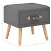 vidaXL Bedside Cabinet Dark Grey Polyester Compact Bedside Cabinet