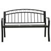 vidaXL Garden Bench Black Powder-coated steel Medium Durable