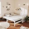 vidaXL Day Bed White Solid pine wood 2x