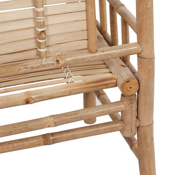 vidaXL Garden Bench Natural Bamboo 47.2 in wide Sturdy Garden Bench