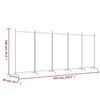 vidaXL 5-Panel Room Divider Anthracite 170.5"x70.9" Fabric
