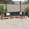 vidaXL Patio Sofa Set Anthracite cushions, Solid Pine Wood frame