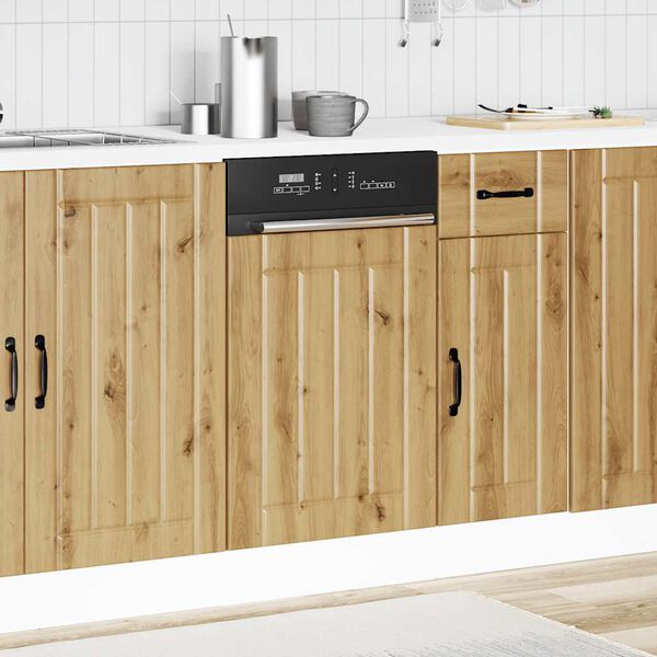 vidaXL Dishwasher Panel Artisan Oak Engineered Wood Standard Durable