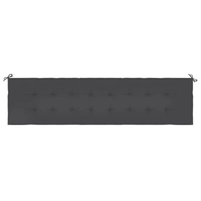 vidaXL Garden Bench Cushion Black 78.7"x19.7"x1.2" Oxford Fabric