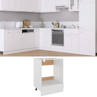 vidaXL Oven Cabinet White 23.6"x18.1"x32.1" Engineered Wood