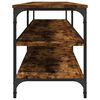 vidaXL TV Cabinet Smoked Oak 78.7x11.8x19.7" Engineered Wood and Metal