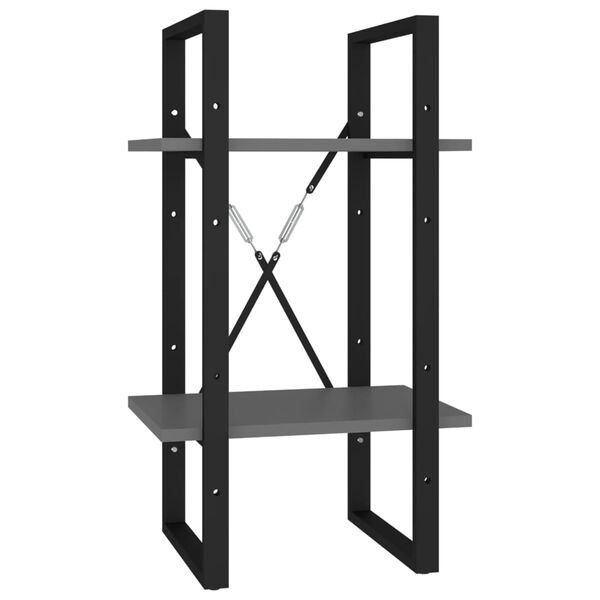 vidaXL Book Cabinet Grey Engineered wood Medium Book Cabinet