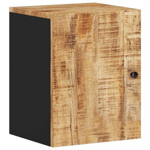 vidaXL Bathroom Wall Cabinet Natural brown, Black