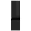 vidaXL Wall Shelf Set of 2 High gloss black Engineered wood Medium