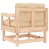 vidaXL Garden Chair Beige Solid Pine Wood Medium Modular Garden Chair