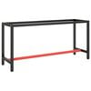 vidaXL Work Bench Frame Matte Black Powder-coated metal Medium Durable