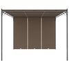 vidaXL Garden Gazebo with Side Curtain 13.1'x9.8'x7.4' Taupe