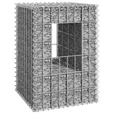 vidaXL Gabion Basket Post 15.7"x15.7"x23.6" Iron