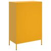 vidaXL Highboard Mustard Yellow Cold-rolled Steel 26.8x15.4x40.0 in