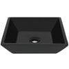 vidaXL Basin Ceramic Square Black 16.3x16.3x4.7"