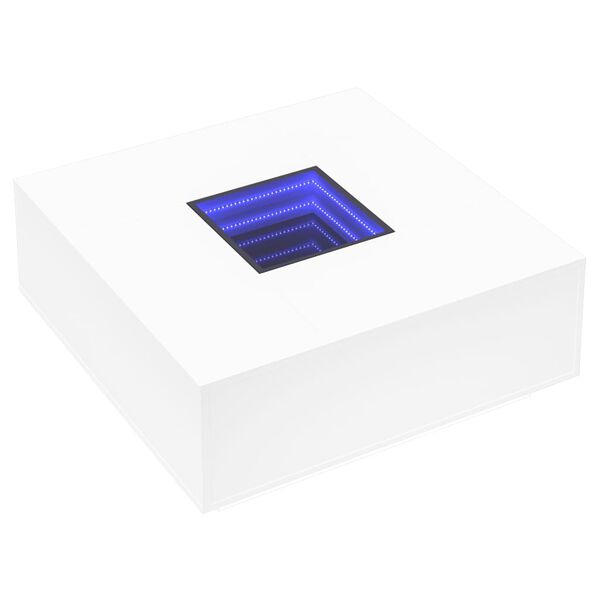 vidaXL Coffee Table White Engineered wood, tempered glass