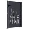 vidaXL Garden Gate Anthracite 39.4x59.1" Steel Grass Design