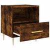 vidaXL Bedside Cabinet Set of 2 Smoked Oak Engineered Wood, Iron Medium