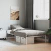 vidaXL Metal Bed Frame without Mattress White 42.1"x79.9"