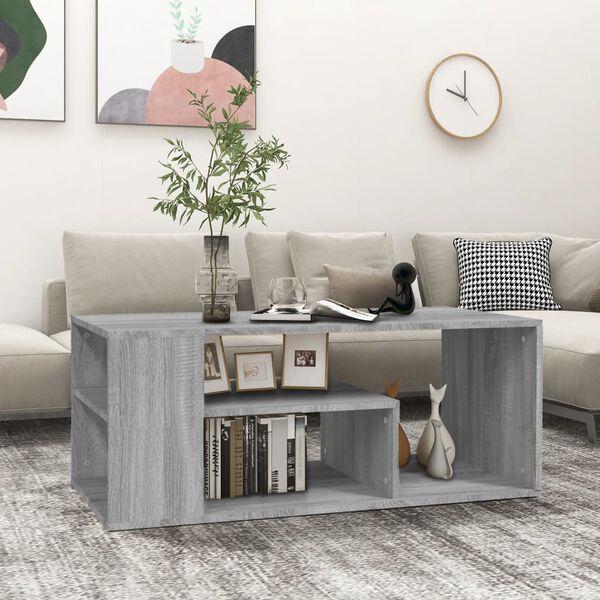 vidaXL Coffee Table Grey Sonoma Engineered Wood Medium Coffee Table
