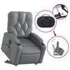 vidaXL Electric Stand Up Massage Recliner Chair Grey Faux leather Standard