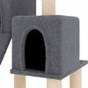 vidaXL Cat Tree Dark grey Engineered wood, plush, sisal 32.3 in