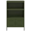 vidaXL Highboard Olive green Steel Medium Highboard Rectangular