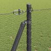 vidaXL Fence with Posts Gray 1.2 x 25 m PVC-coated steel